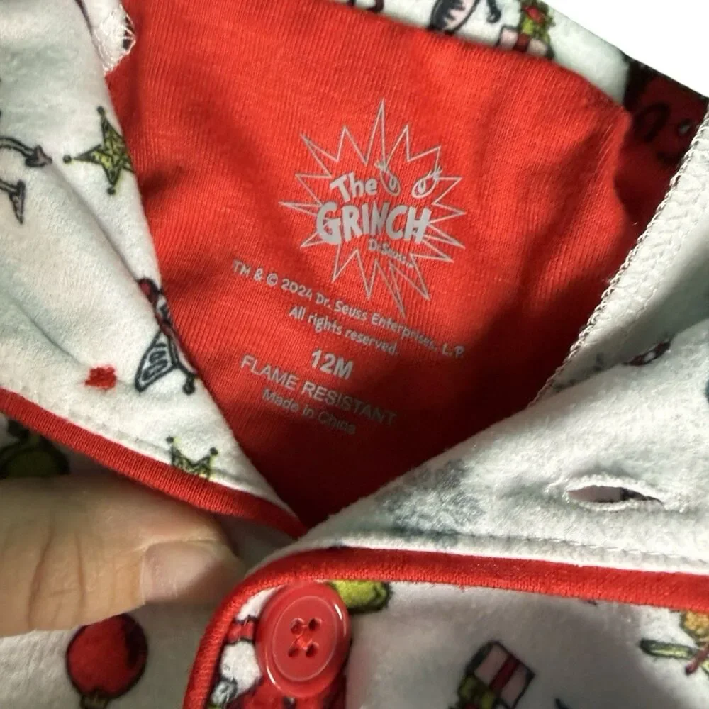 The Grinch 2pc Pajama Set 12M | Dr. Seuss Christmas | Cindy Lou Who